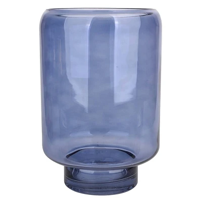 Clear Blue Glass Vase