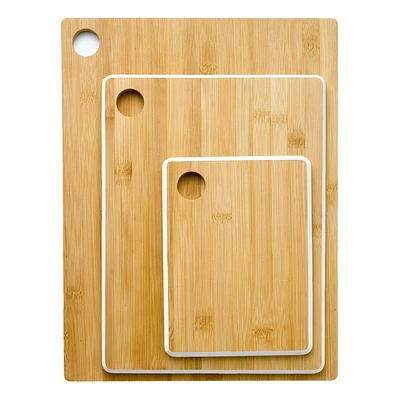 3-Piece Assorted Bamboo Cutting Board Set