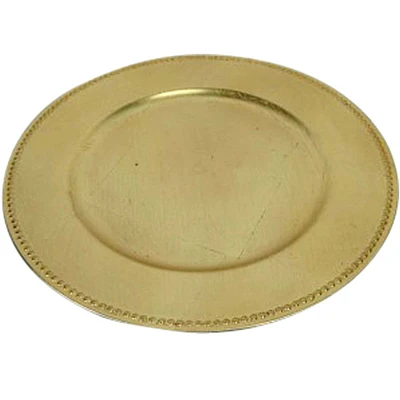 Gold Beaded Charger Plate