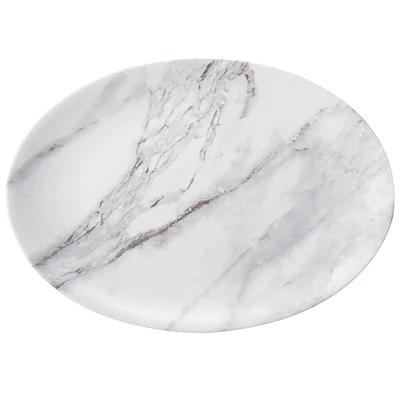 Marbled Melamine Oval Platter, 18"