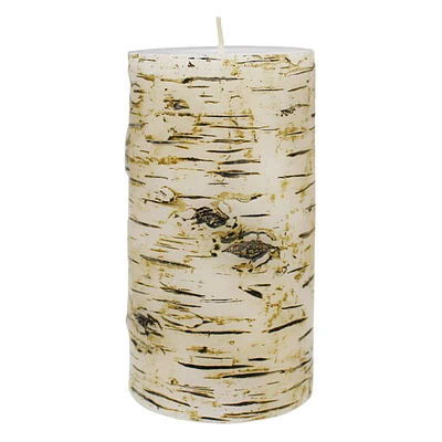 Birch Unscented Pillar Candle, 6"