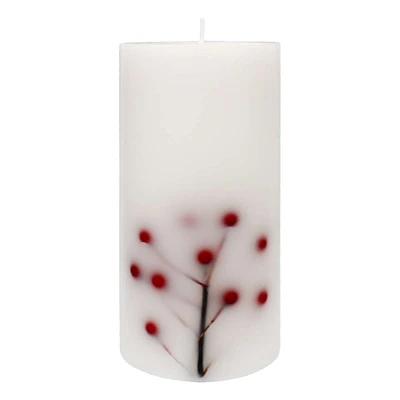 Berries Unscented Pillar Candle, 6"