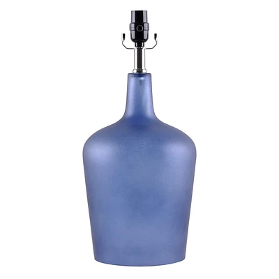 Frosted Blue Glass Table Lamp