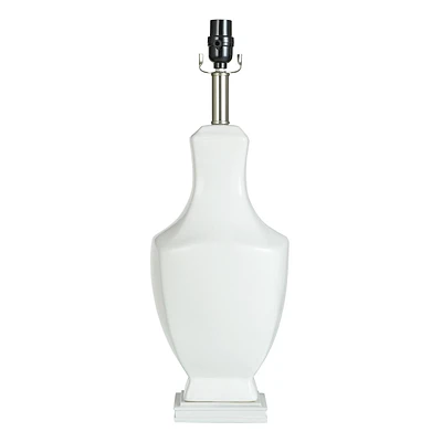 23In White Ceramic Urn Table Lamp