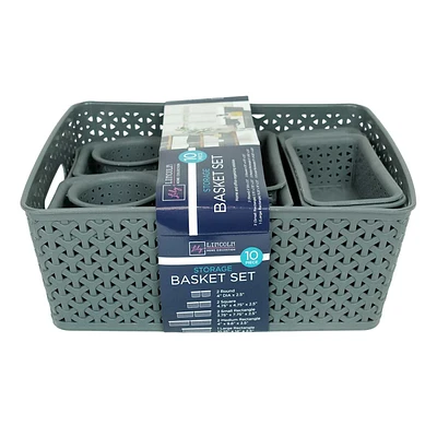 10-Piece Y-Weave Storage Basket Set