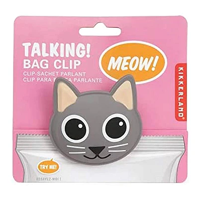 Talking Cat Bag Clip