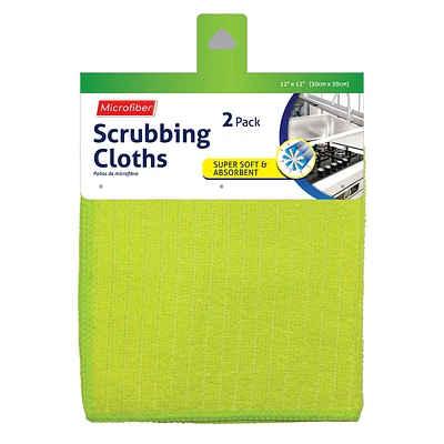 2-Pack Microfiber Scrubbing Cloths