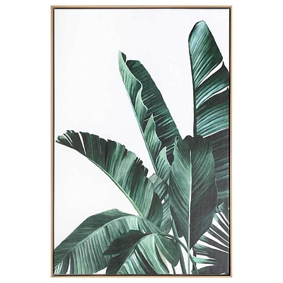 Framed Botanical Leaf Canvas Wall Art, 24x36