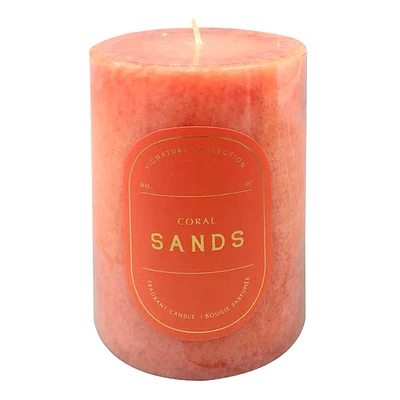 Coral Sands Scented Pillar Candle