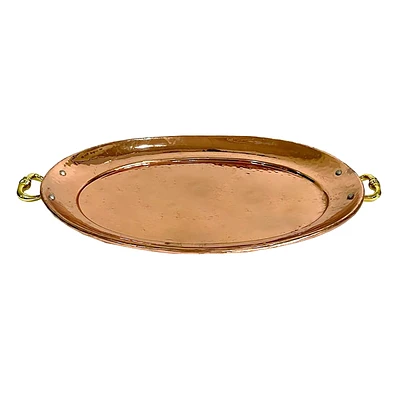 Copper Oval Serving Tray, Large