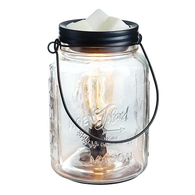 Vintage Bulb Glass Mason Jar Fragrance Wax Warmer