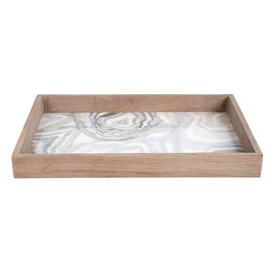 Ash Grey Decorative Tray, 15x10