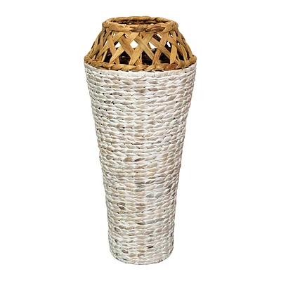 White Woven Vase, 24"