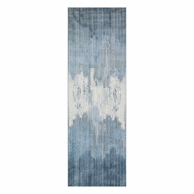 (B763) Cypress Blue Ombre Runner, 2x7