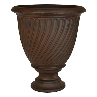 Trevi Rust Brown Urn Planter, Medium