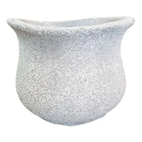 Wavy Rim Ceramic Outdoor Planter