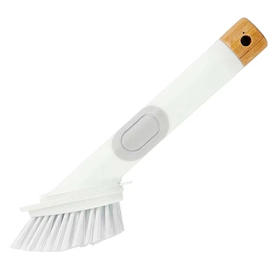 Bam Dispensing Dish Brush, White