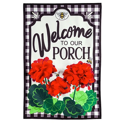 Welcome to Our Porch Garden Flag, 18"