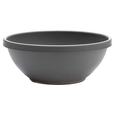 Charcoal Grey Terra Living Bowl Outdoor Planter, 14"