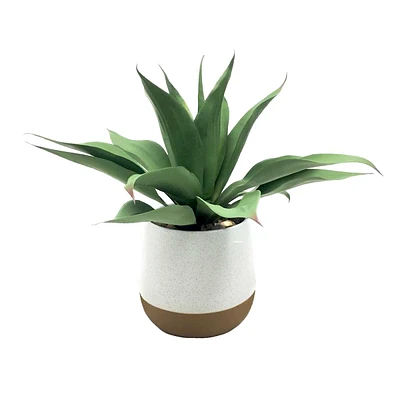 Greenery Plant with White Planter, 14"