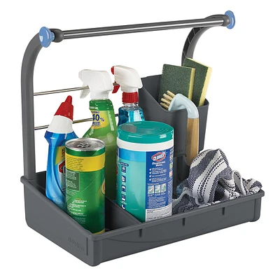 Grey Metal Under Sink Storage Caddy