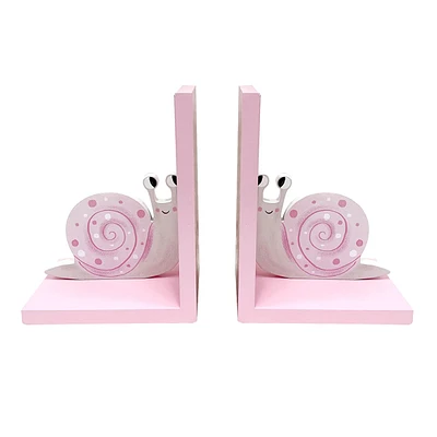 Garden Fairies Pink Snail Bookend