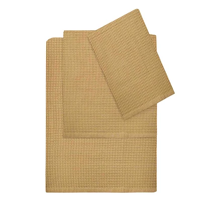 Solid Waffle Terry Jacquard Bath Towel Linen