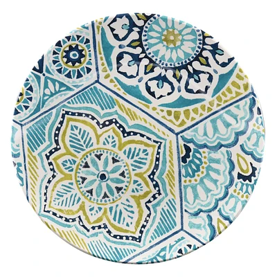 Blue Paisley Melamine Dinner Plate