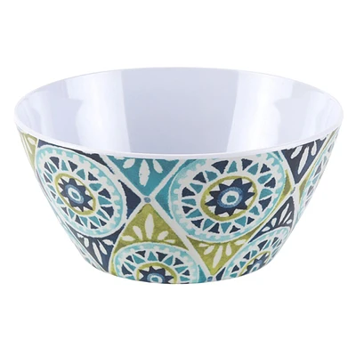 Blue Paisley Melamine Salad Bowl