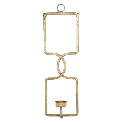 Rectangle Gold Wall Sconce Decor, 17"