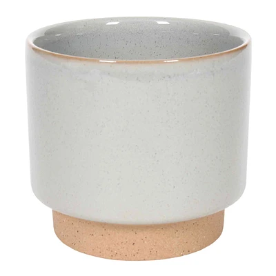 Indoor Grey Stoneware Planter