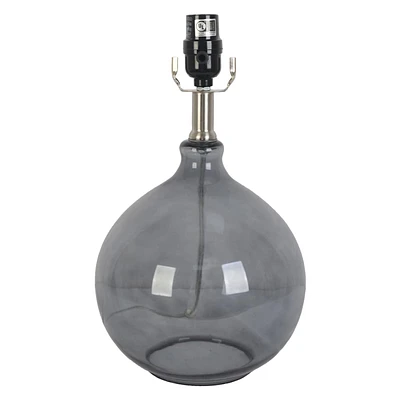 14In Grey Round Glass Accent Lamp