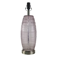 Ribbed Glass Table Lamp