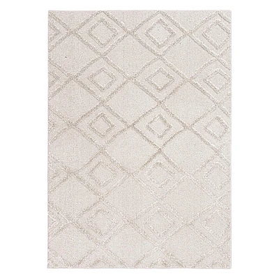 D560) Brantley Grey Diamond Design Area Rug