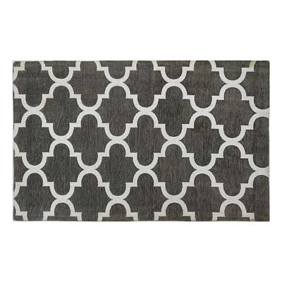 Soho Grey Trellis Chenille Accent Rug, 24x40