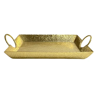 Hammered Gold Rectangle Tray