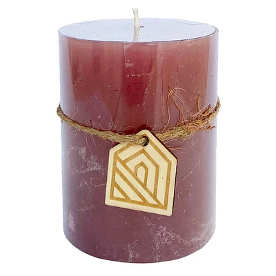 Peach Unscented Pillar Candle