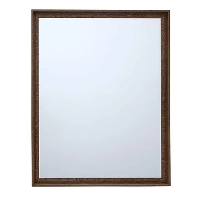 Warm Walnut Rectangle Wall Mirror