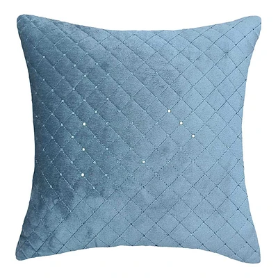 Sequin Quilted Velvet Throw Pillow