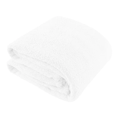 White Sherpa Throw Blanket