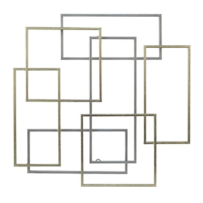 Crosby St. Gold & Silver Geo Metal Wall Art, 24"