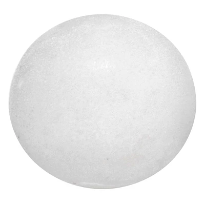 Frosted White Glass Orb, 5"