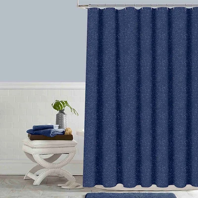 Navy & Silver Pixie Dust Shower Curtain, 72"