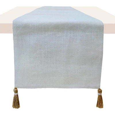 Tracey Boyd Jute Table Runner with Tassels, 72"