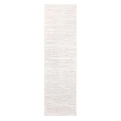 (B696) Verona Ivory Woven Runner, 2x6