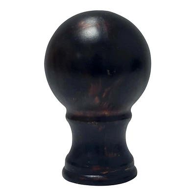 Dark Walnut Round Lamp Finial