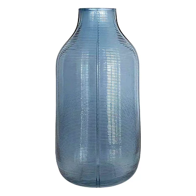 Blue Glass Vase, 13"