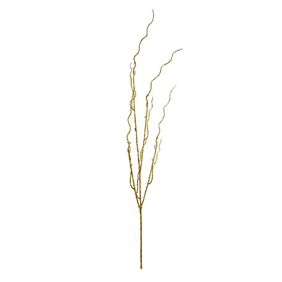 Gold Glittered Twig Branch