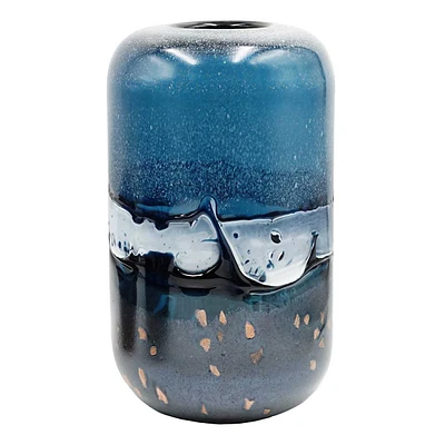 Blue Art Glass Vase