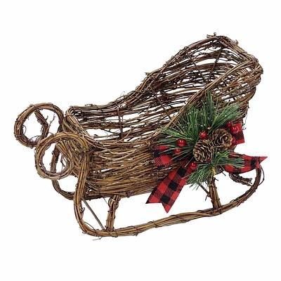 Natural Rattan Sleigh Basket